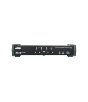 Aten | 4-Port USB3.0 4K DisplayPort KVMP Switch with Built-in MST Hub | CS1924M