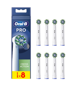 Oral-B | Replaceable toothbrush heads | EB50RX-8 Cross Action Pro | Heads | For adults | Number of brush heads included 8 | Whit