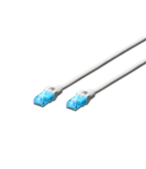 CAT 5e U-UTP | Patch cord | PVC AWG 26/7 | White | 2 m | Modular RJ45 (8/8) plug