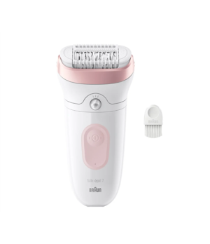 Braun Epilator | 7-000 Silk-épil 7 | Operating time (max) 40 min | Number of power levels 1 | Wet & Dry | White/Pink