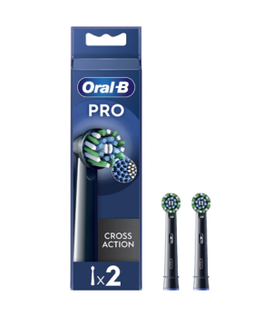 Oral-B | Replaceable toothbrush heads | EB50BRX-2 Cross Action Pro | Heads | For adults | Number of brush heads included 2 | Bla