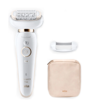 Braun Epilator | Silk-epil 9 Flex SES9001 | Operating time (max) 50 min | Number of power levels 2 | Wet & Dry | White