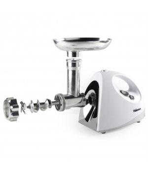 Tristar | VM-4210 Meat Grinder | White | 3 Stainless steel grinding plates, Aluminum grinder head, Aluminum hopper tray, Sausage