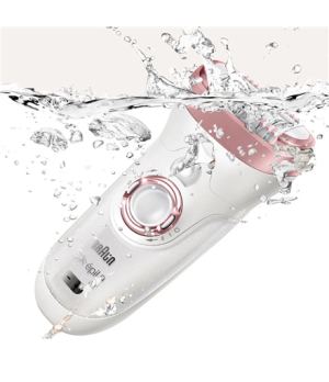 Braun Epilator | SE9730 Silk-epil 9 | Number of power levels 2 | Wet & Dry | White/Pink