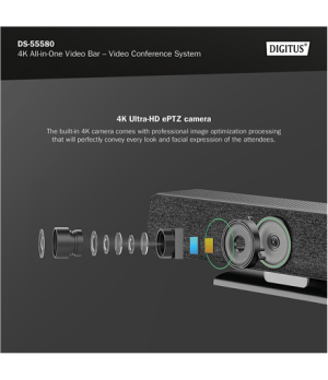 Digitus | 4K All-in-One Video Bar Pro – Video Conference System | DS-55580