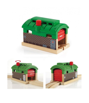 KO | Train Garage Game | 4080301-0150 | Green | Wooden