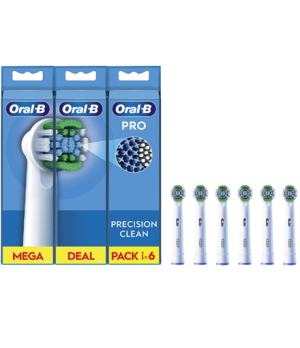 Oral-B | Precision Clean Brush Set | EB20RX-6 | Heads | For adults | Number of brush heads included 6 | White