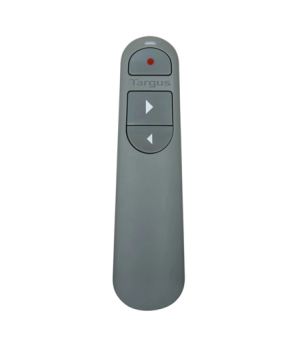 Targus EcoSmart Antimicrobial ControlPlus Wireless Presenter | Grey | Depth 23 mm | Height 131 mm | PCR | Width 37 mm