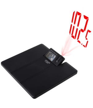 Adler | Bathroom Scale with Projector | AD 8182 | Maximum weight (capacity) 180 kg | Accuracy 100 g | Black