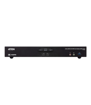 Aten CS1842-AT-G 2-Port True 4K HDMI Dual-View KVM Switch with Audio & USB 3.0 Hub | Aten