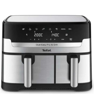 TEFAL Fryer | EY905D10 | Capacity 5.2+3.1 L | Hot air technology | Stainless Steel/Black