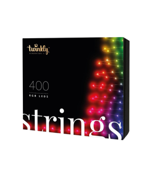 Twinkly|Strings Smart LED Lights 400 RGB (Multicolor), 32m, Black wire|RGB – 16M+ colors