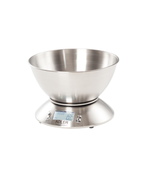 Adler | Kitchen scales | AD 3134 | Maximum weight (capacity) 5 kg | Graduation 1 g | Stainless steel