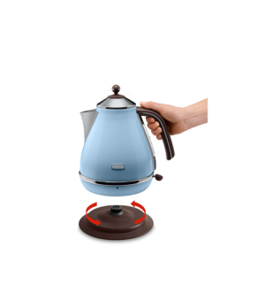 Delonghi | Kettle | KBOV 2001.AZ | Standard | 2000 W | 1.7 L | Stainless steel | 360° rotational base | Azure