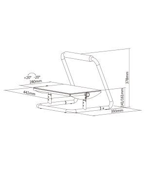 Kojų atrama SUN-FLEX®Relax, juoda