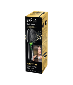 Plaukų šepetys | Braun | BR710 | Warranty 24 mėn. | Ion conditioning | Black/Green