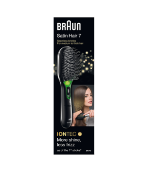 Plaukų šepetys | Braun | BR710 | Warranty 24 mėn. | Ion conditioning | Black/Green