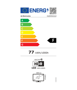 LG OLED TV | OLED55G42LW | 55 | Smart TV | webOS 24 | 4K UHD | Black