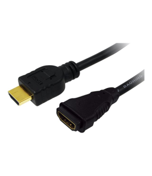 Logilink | HDMI Cable Type A Male - HDMI Type A Female | Black | HDMI Type A Female | HDMI Type A Male | HDMI to HDMI | 2 m