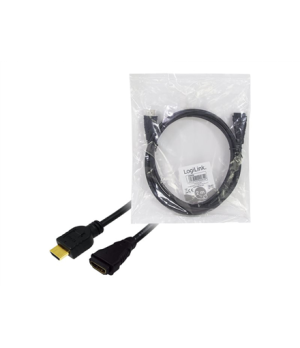 Logilink | HDMI Cable Type A Male - HDMI Type A Female | Black | HDMI Type A Female | HDMI Type A Male | HDMI to HDMI | 2 m