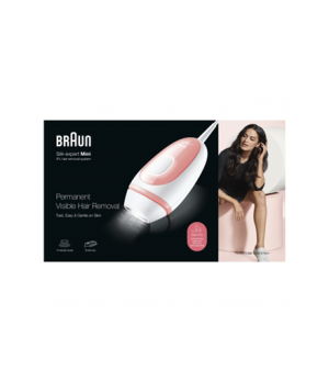 Braun | Epilator | PL1000 Silk-expert Mini IPL | Bulb lifetime (flashes) 300.000 | Number of power levels 3 | White/Pink