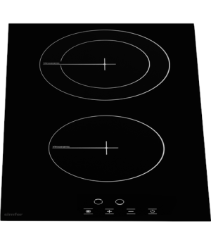 Simfer | Hob | H3.020.DEBSP | Vitroceramic | Number of burners/cooking zones 2 | Touch | Black