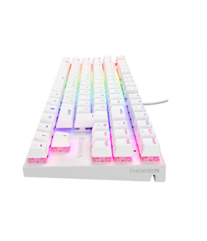 Genesis THOR 303 | Mechanical Gaming Keyboard | Wired | US | White | USB Type-A | Outemu Peach Silent