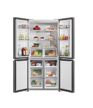 Candy Refrigerator | CFQQ5T817EPS | Energy efficiency class E | Free standing | Side by side | Height 181.5 cm | No Frost system