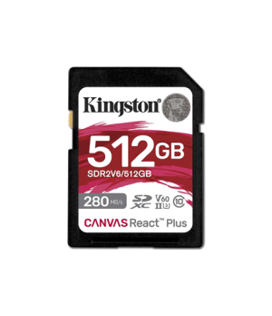 Kingston SDXC II V60 React Plus | SDR2V6/512GB | 512 GB | SDXC | Flash memory class Class 10, UHS-II, U3, V60