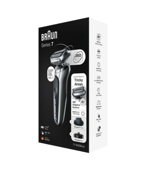 Braun | Shaver | 71-S4200cs | Operating time (max) 50 min | Wet & Dry | Silver/Black