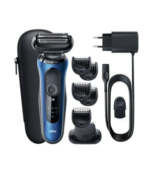 Braun | Shaver | 61-B1500s | Operating time (max) 50 min | Wet & Dry | Blue/Black