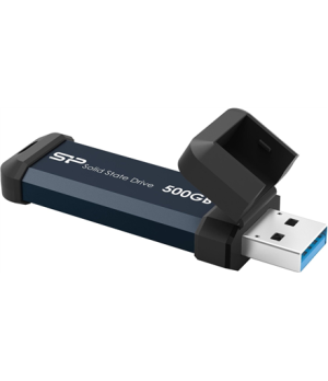 Silicon Power Portable External SSD | MS60 | 500 GB | N/A " | Type-A USB 3.2 Gen 2 | Blue