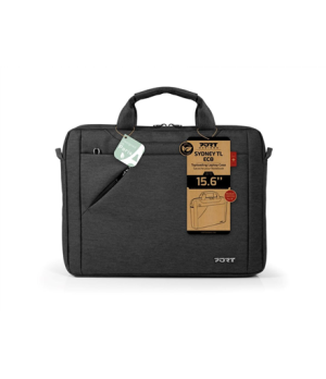 PORT DESIGNS | ECO SYDNEY | Fits up to size 15.6 " | Laptop Case | Black | Shoulder strap