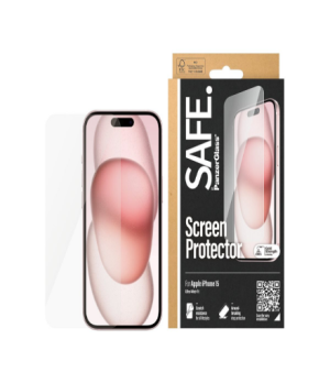 PanzerGlass | SAFE | Screen protector | Apple | iPhone 15 | Glass | Clear | Ultra-Wide Fit