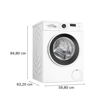 Bosch Washing Machine | WGE0240ASN | Energy efficiency class A | Front loading | Washing capacity 7 kg | 1400 RPM | Depth 59 cm 