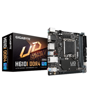 Gigabyte | H610I | Processor family Intel | Processor socket LGA1700 | DDR4 DIMM | Supported hard disk drive interfaces M.2, SAT