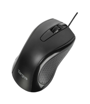 Targus Full-Size Optical Antimicrobial Wired Mouse | Targus Mouse | Full-Size Optical Antimicrobial | Wired | Black