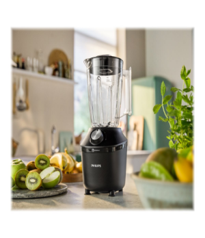 Philips Blender | HR2291/01 3000 Series | Tabletop | 600 W | Jar material Glass | Jar capacity 2 L | Ice crushing | Black