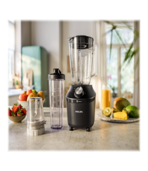 Philips Blender | HR2291/01 3000 Series | Tabletop | 600 W | Jar material Glass | Jar capacity 2 L | Ice crushing | Black