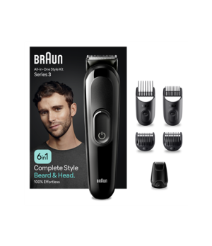 Braun Multi-grooming kit for beard and head | MGK3420 | Cordless | Number of length steps 18 | Black