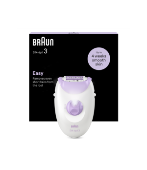 Braun Epilator | SE3-000 Silk épil 3 | Number of power levels 2 | White/Purple