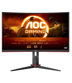 AOC C27G2Z3/BK | 27 " | VA | FHD | 16:9 | 280 Hz | 1 ms | 1920 x 1080 pixels | 300 cd/m² | HDMI ports quantity 2 | Warranty 36 m