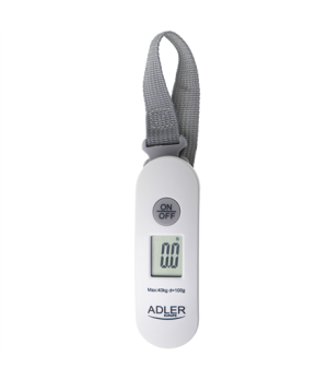 Adler | Travel Luggage Scale | AD 8189 | Maximum weight (capacity) 40 kg | Accuracy 100 g | White