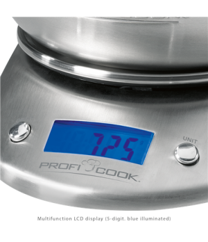 ProfiCook Kitchen scale PC-KW 1040 Maximum weight (capacity) 5 kg Stainless steel