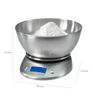 ProfiCook Kitchen scale PC-KW 1040 Maximum weight (capacity) 5 kg Stainless steel