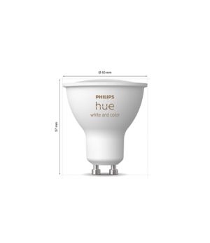 Philips Hue Smart Spotlight, 2pcs pack | GU10 | 4.2 W | Warm to cool white and color