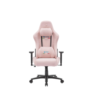 Onex Short Pile Linen Metal Nylon base | Gaming Chairs | STC Snug L Series | Pink