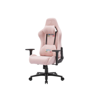 Onex Short Pile Linen Metal Nylon base | Gaming Chairs | STC Snug L Series | Pink