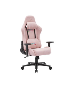 Onex Short Pile Linen Metal Nylon base | Gaming Chairs | STC Snug L Series | Pink