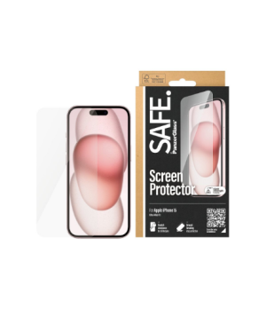 PanzerGlass | SAFE | Screen protector | Apple | iPhone 15 | Glass | Clear | Ultra-Wide Fit